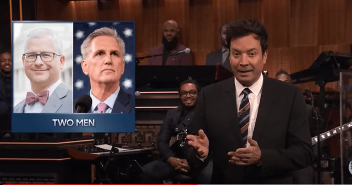 Jimmy Fallon raps about Kevin McCarthy ouster and Patrick McHenry's gavel slam, fans say rhyme 'deserves an award'