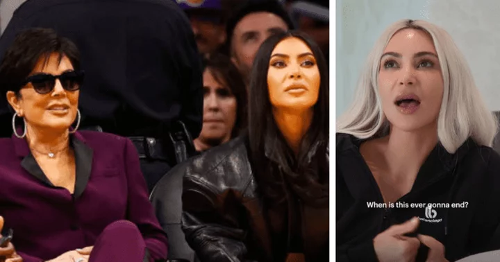'When is this ever going to end?': Kim Kardashian sobs on camera while mom Kris Jenner worries in 'The Kardashians' teaser
