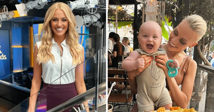 'Fox & Friends' host Carley Shimkus rocks matching outfit with son Brock in adorable snap