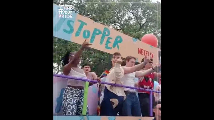 Heartstopper cast flip middle fingers at anti-LGBTQ+ protesters at London Pride