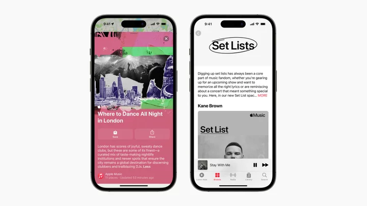 You can now listen to official concert set lists on Apple Music