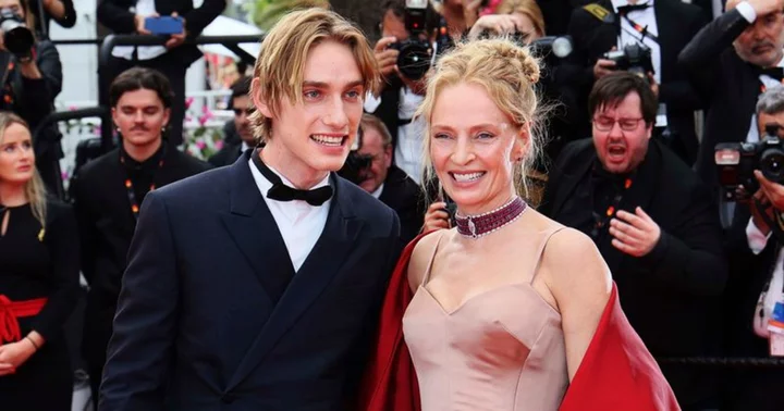 Uma Thurman and her son Levon steal the show with their striking resemblance at Cannes Film Festival