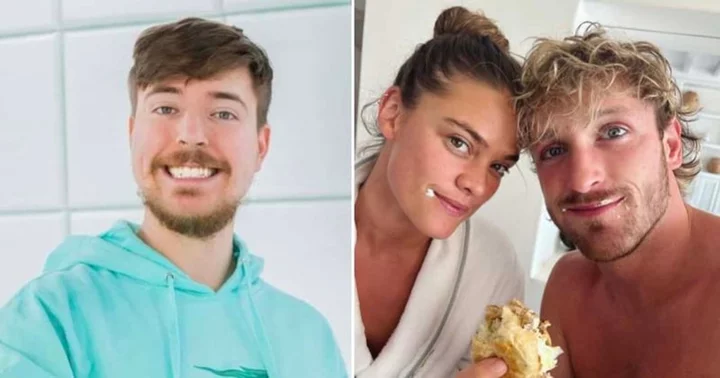 MrBeast reacts to Logan Paul's engagement to Danish model Nina Agdal as trolls mock WWE superstar: 'Used crypto zoo funds for that ring?'