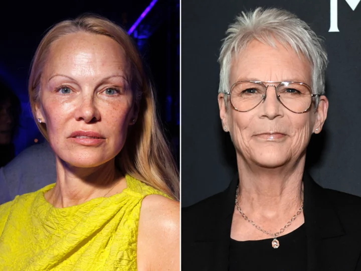 Pamela Anderson's makeup-free look draws praise from Jamie Lee Curtis