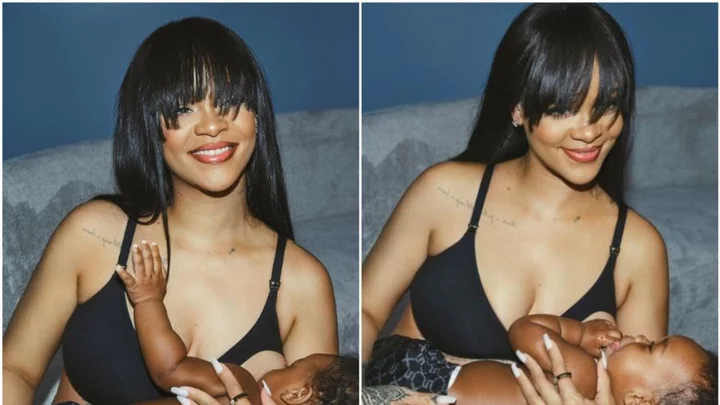 Rihanna flooded with praise for sharing beautiful breastfeeding snaps