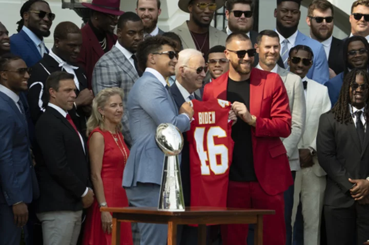 Mahomes, Kelce and the Chiefs enjoy spoils of Super Bowl win during wild offseason